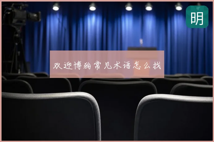 欢迎博狗常见术语怎么找